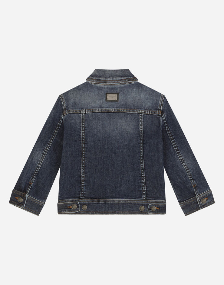 Dolce & Gabbana Blouson en denim stretch bleu lavé Bleu L41B95LDB06