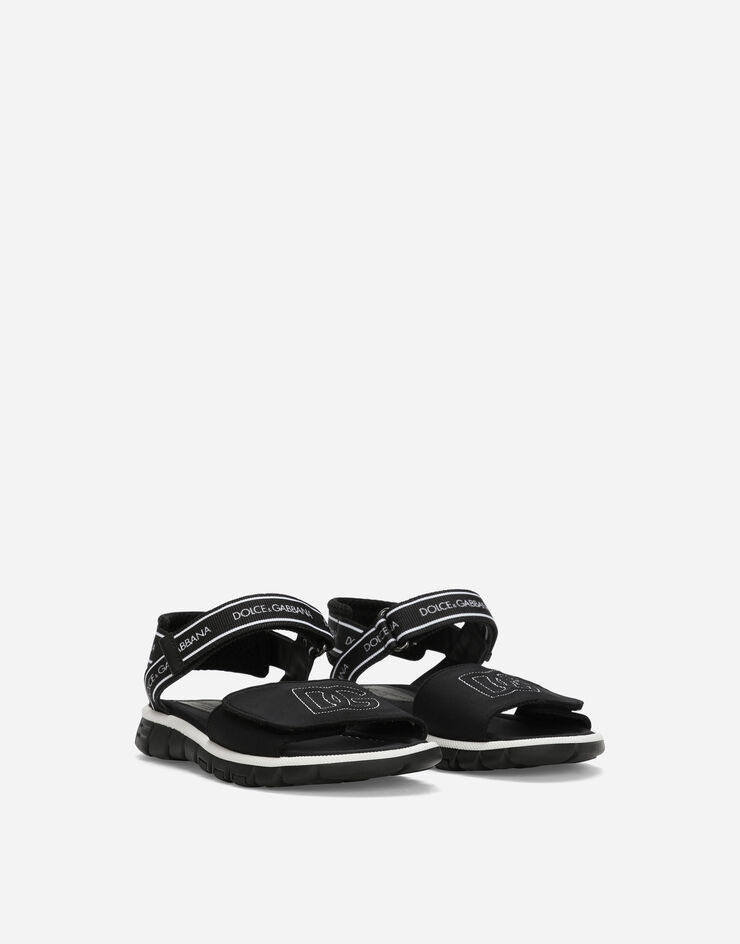 Dolce & Gabbana Sandale aus Funktionsgewebe DG-Logo Mehrfarbig DA5061AY233