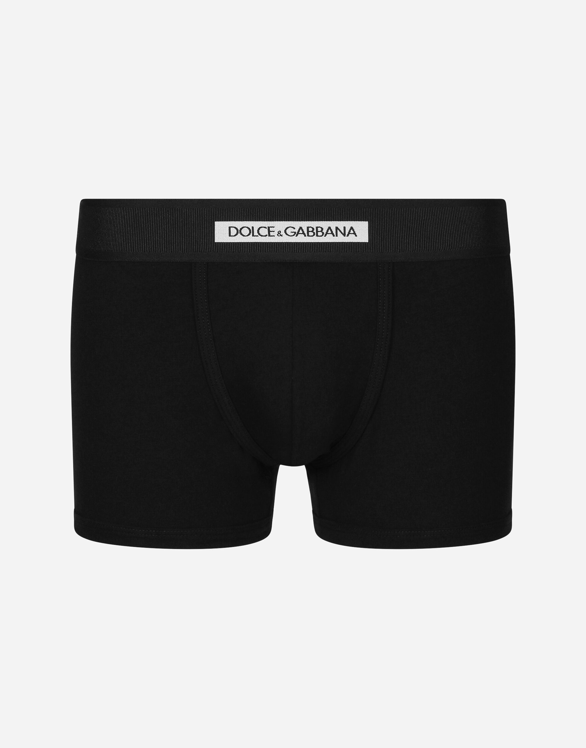 Dolce & Gabbana Boxer regular jersey cotone bielastico Black M9C03JONN95