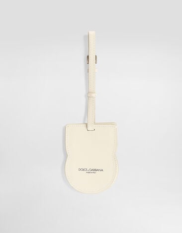 Dolce & Gabbana Calfskin keychain with dg logo White BP3473A0690