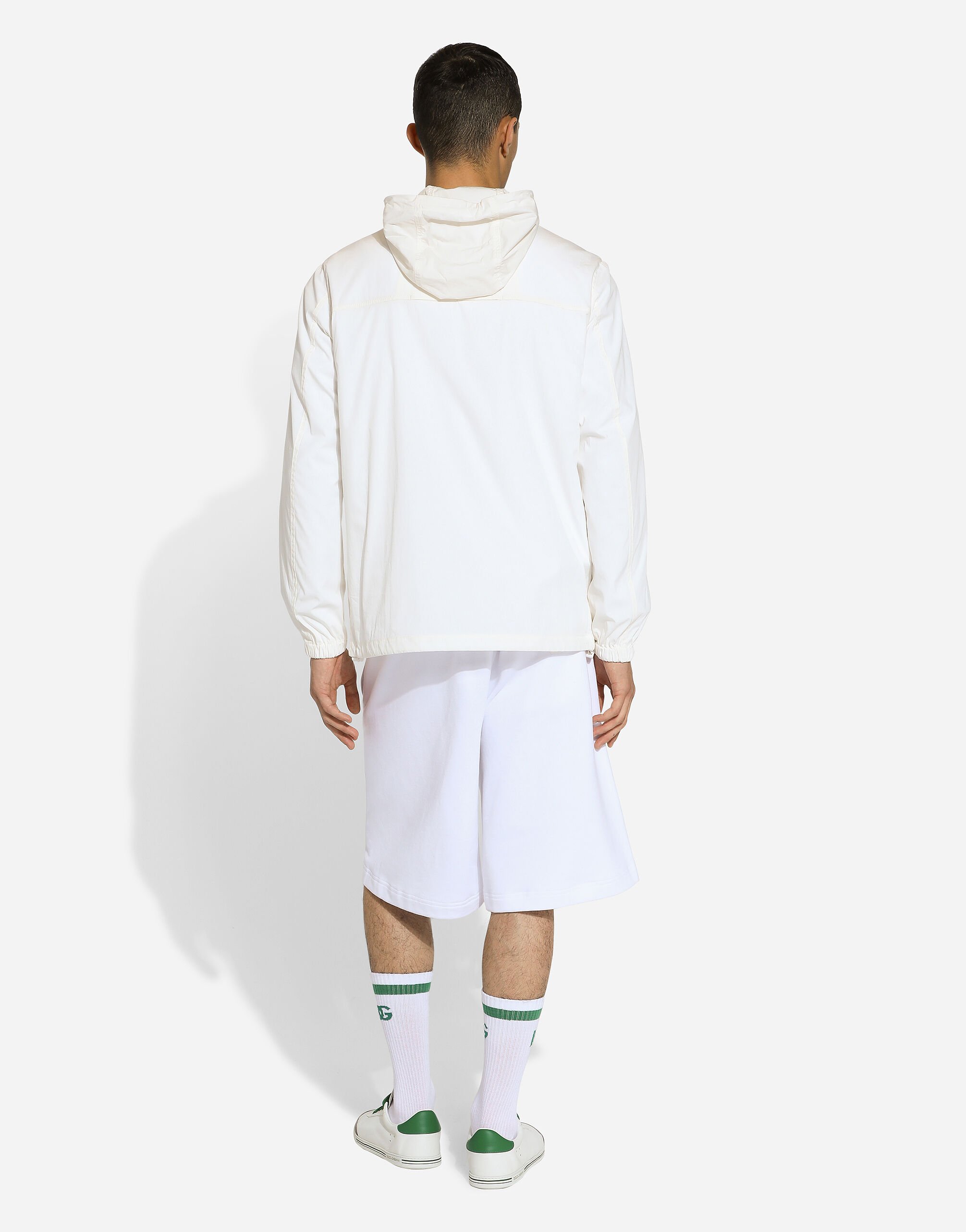 Jersey sweatshirt with DG logo tag in White for Men Dolce Gabbana
