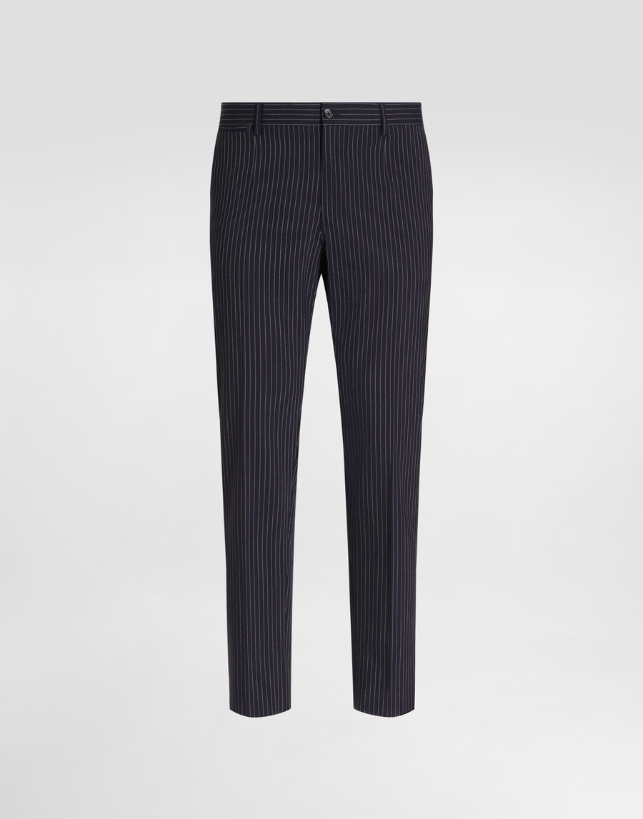 Wool pinstripe trousers