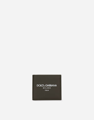 Dolce & Gabbana Cartera de dos pliegues en piel de becerro Verde BP1321AN244