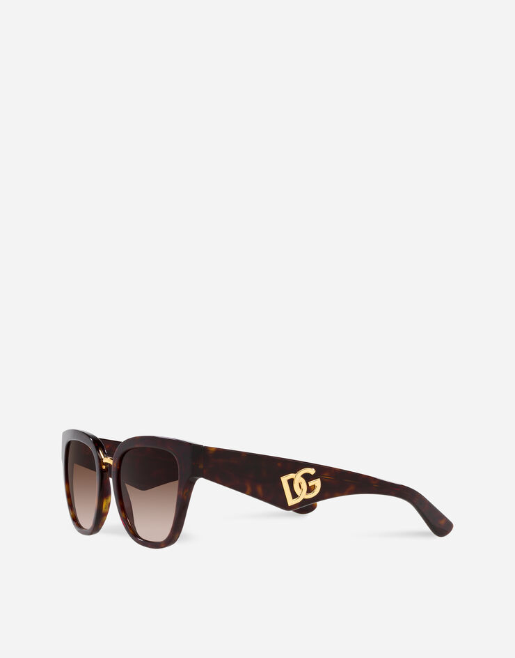 Dolce & Gabbana DG Crossed Sunglasses Havana VG443AVP213