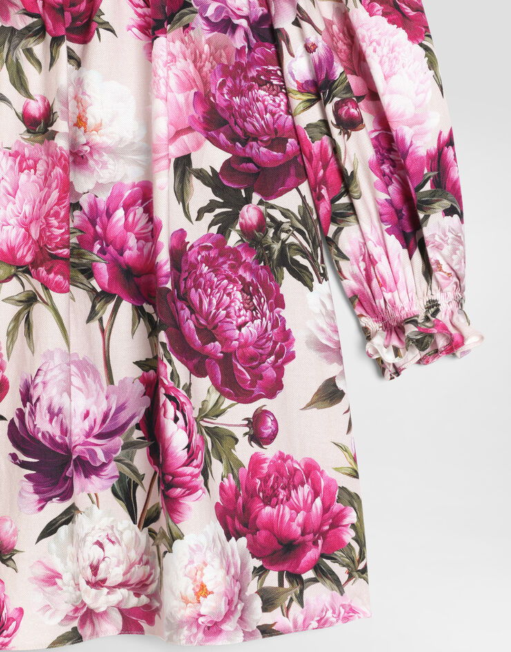 Dolce & Gabbana Peony-print cotton flannel dress Dolce & Gabbana Peony-print cotton flannel dress Multicolor L54DW5G7QZV