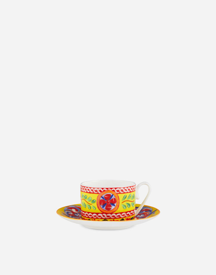 Dolce & Gabbana Чайная чашка с блюдцем из тонкого фарфора разноцветный TC0S06TCA06