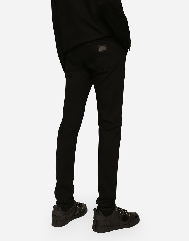 Dolce & Gabbana Jean skinny stretch noir lavé Multicolore GY07LDG8GW6