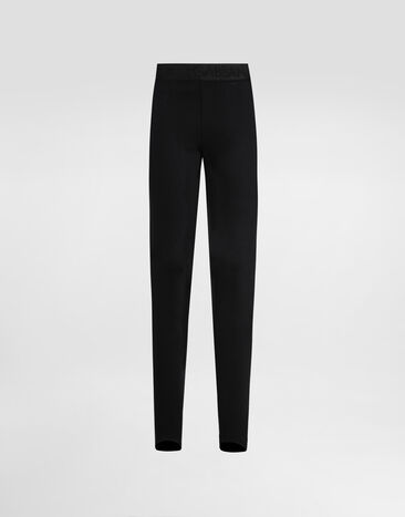 Dolce & Gabbana Leggings en jersey technique avec élastique à logo Noir FTCOGTFUUBD