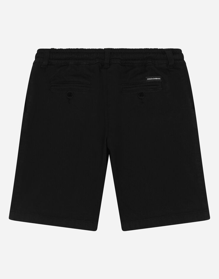 Dolce & Gabbana Garment-dyed gabardine shorts Black L43Q06LY067