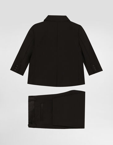 Dolce & Gabbana Wool canvas suit Black L11U49FUBBG
