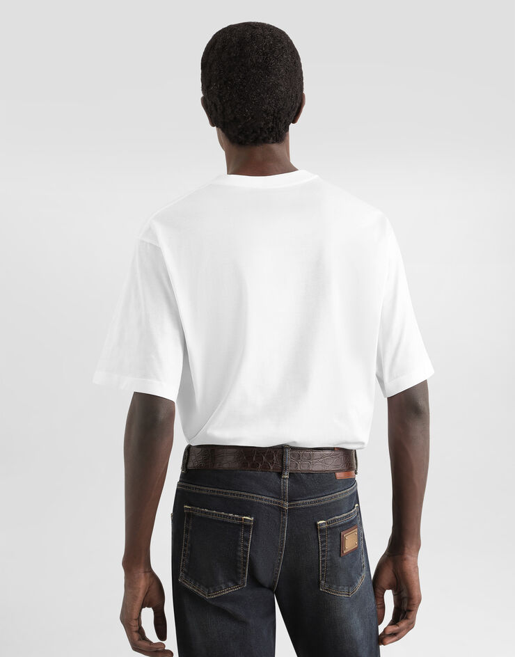 Dolce & Gabbana Cotton t-shirt with patch Dolce & Gabbana Cotton t-shirt with patch White G8PN9ZG7Q2M