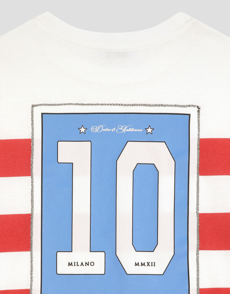 Dolce & Gabbana Jersey t-shirt with military print Multicolor L4JTHVII7JV