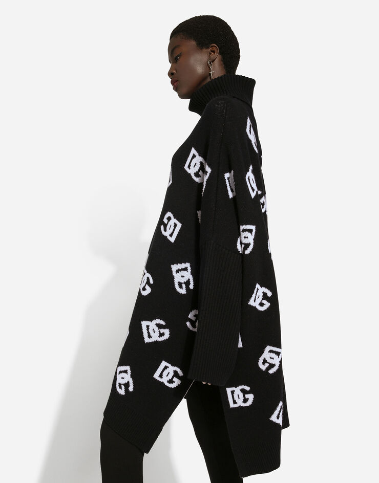 Dolce & Gabbana ポンチョ ウール DGロゴジャカード プリント FXV08TJCVS2