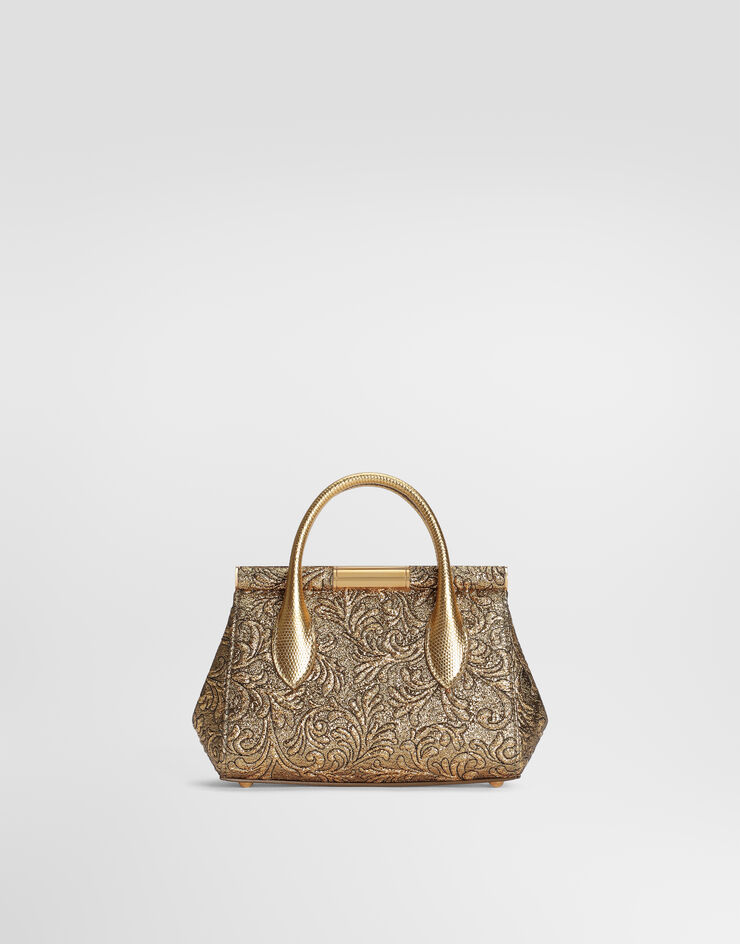 Dolce & Gabbana Day mini Marlene handbag in brocade with embroidery Gold BB7744A0849