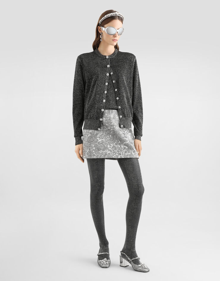 Dolce & Gabbana Metallic viscose cardigan Multicolor FXVCXTJGMCE