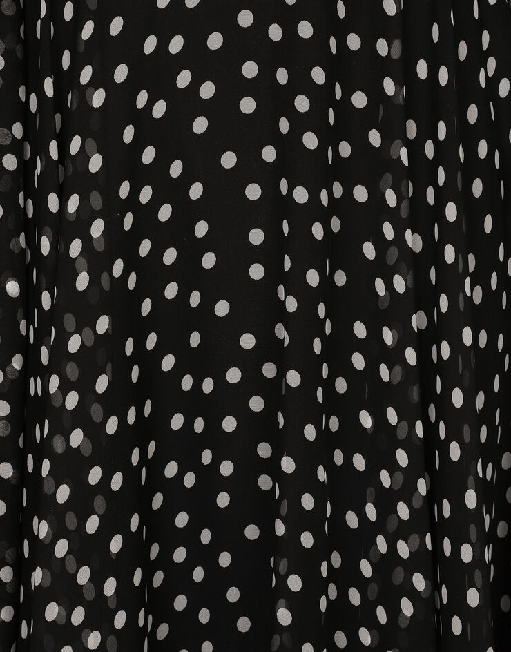 Dolce & Gabbana One-Shoulder-Kleid aus Chiffon Punkteprint Print F6JFLTIS1UI