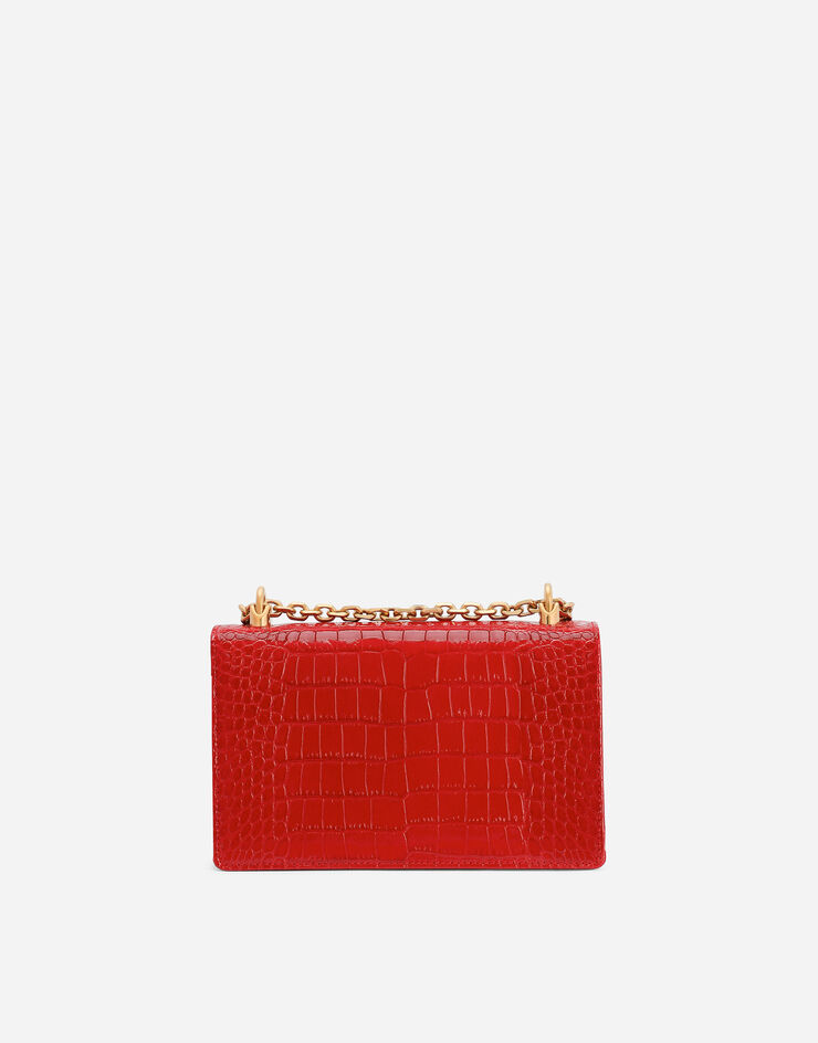 Dolce & Gabbana Crocodile-print calfskin DG Girls bag Red BB6498AC606