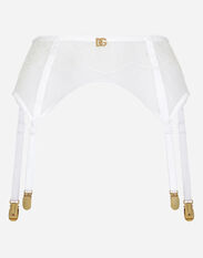 Dolce & Gabbana Lace suspender belt with DG logo Black O4A50TONO25