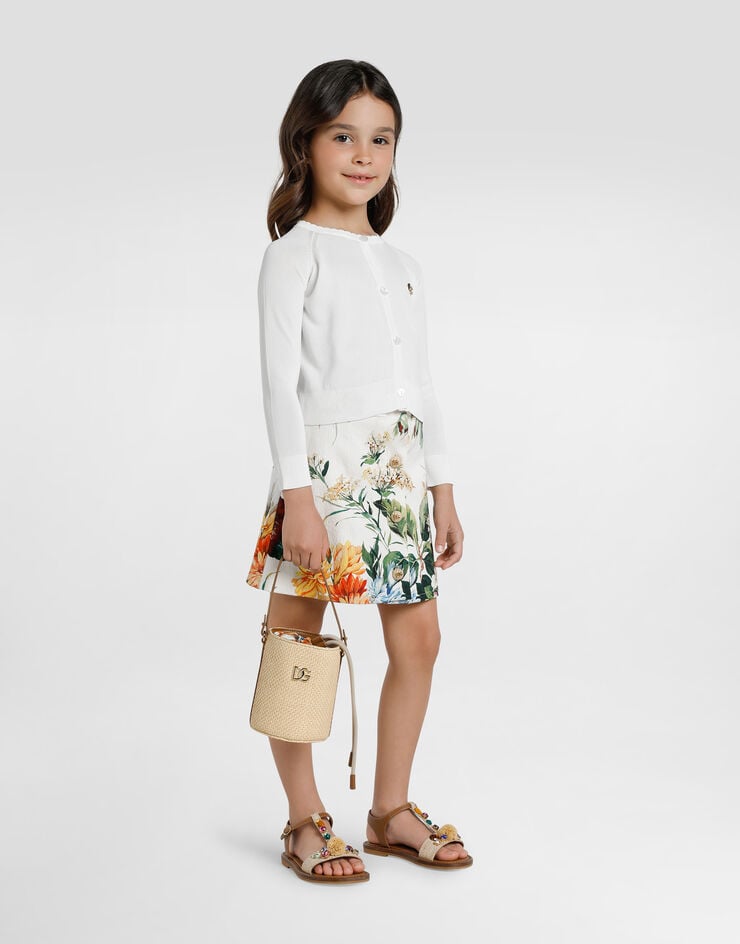 Dolce & Gabbana Satin viscose cardigan White L5KWMDJAIRU