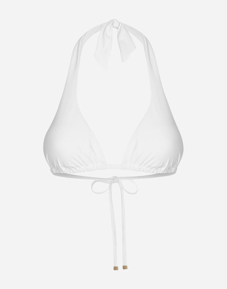 Dolce & Gabbana Padded triangle bikini top White O1A01JONO12
