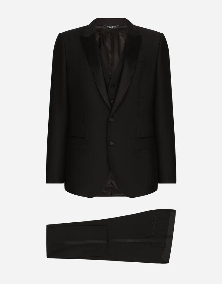 Dolce & Gabbana Wool and silk Martini-fit tuxedo suit Black GK2WMTGG829