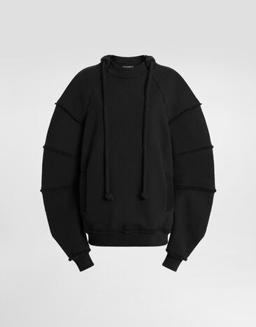 Dolce & Gabbana Cotton crew neck sweatshirt Black F9T75THU7V0