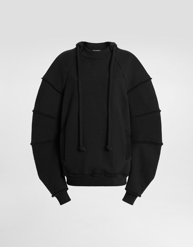 Dolce & Gabbana Cotton crew neck sweatshirt Black F9T75THU7V0