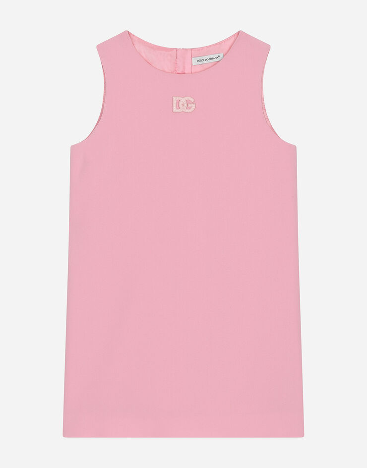 Dolce & Gabbana Miniabito linea ad A in cady Rosa L53DF1G7M4Q