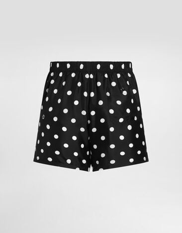 Dolce & Gabbana Bóxer en twill de seda con estampado de lunares Dolce & Gabbana Bóxer en twill de seda con estampado de lunares Multicolor M3A21TIS13M