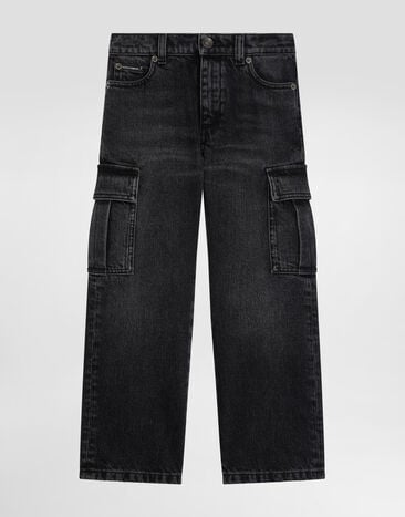 Dolce & Gabbana Pantaloni cargo in denim Multicolore L42F86LDD41