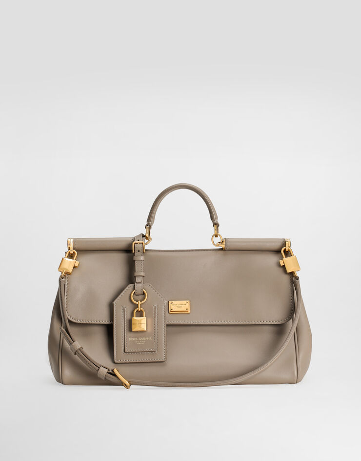 Dolce & Gabbana My Sicily handbag in plongé calfskin Beige BB7782B7321