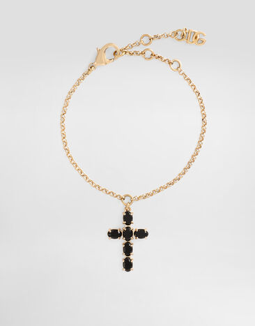 Dolce & Gabbana Fine link bracelet with cross charm Gold WBQ4S3W1111