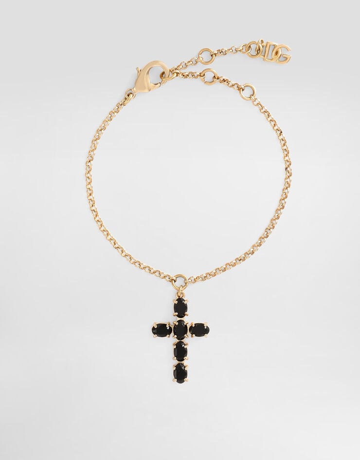 Dolce & Gabbana Fine link bracelet with cross charm Dolce & Gabbana Fine link bracelet with cross charm Gold WBQ4S3W1111