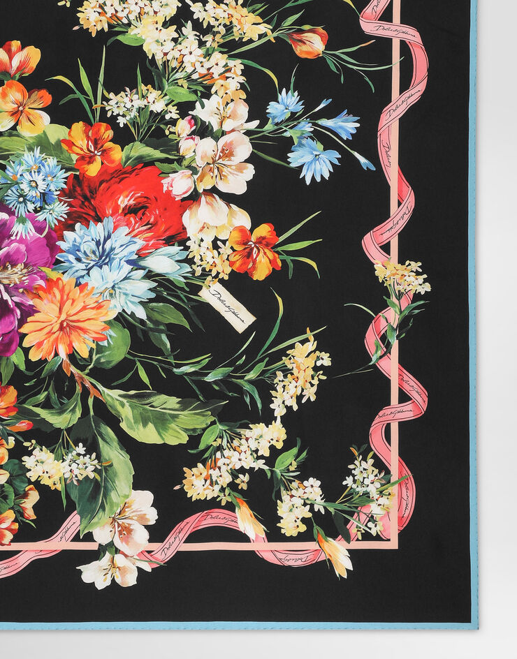 Dolce & Gabbana 90x90 silk twill foulard Multicolor FN090RGDC7C