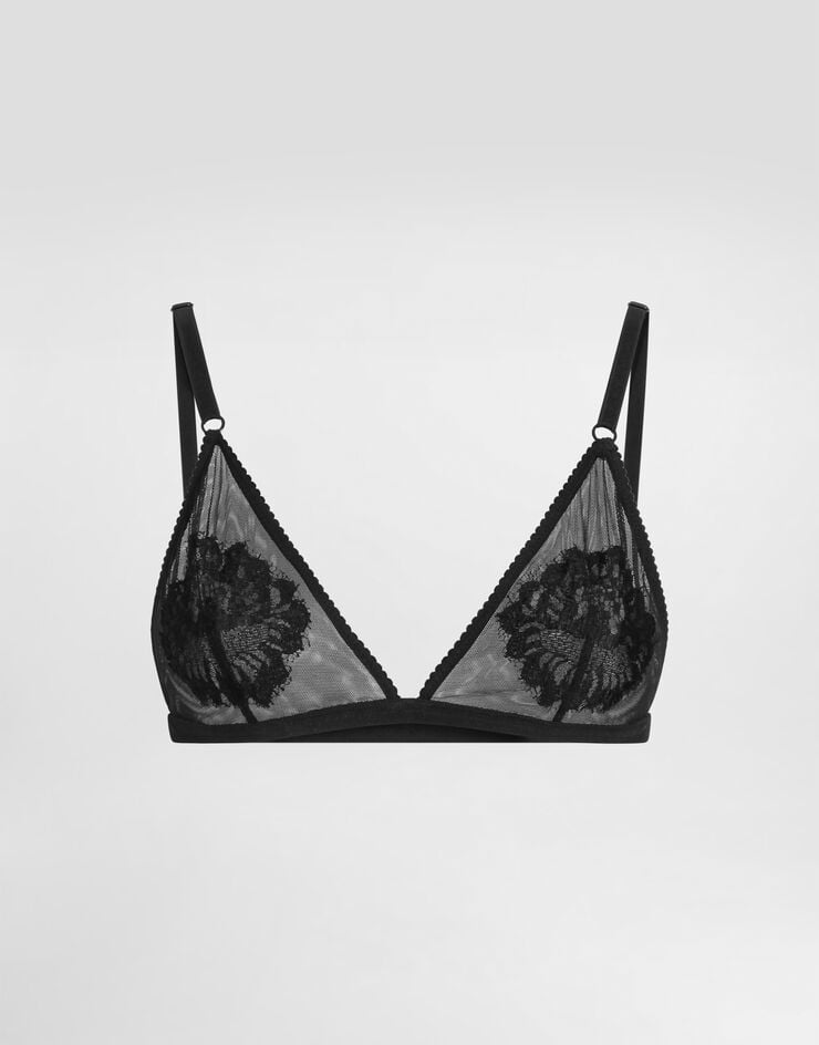Dolce & Gabbana Lace and tulle soft-cup triangle bra Black O1G24TONQ79