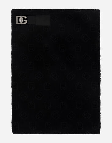 Dolce & Gabbana Cotton jacquard beach towel with DG Monogram Print M4A13TISMF5