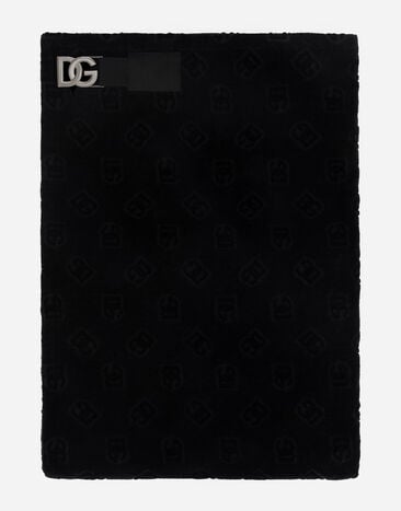 Dolce & Gabbana Cotton jacquard beach towel with DG Monogram Print M4E68TISMF5
