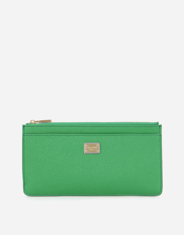 Dolce & Gabbana Large card holder with tag зеленый BI1265A1001