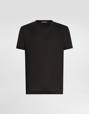Dolce & Gabbana T-shirt in melange jersey Black G8ST1TG7P0F