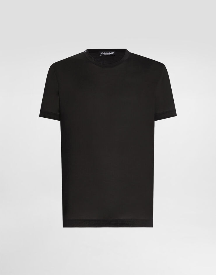 Dolce & Gabbana T-shirt in melange jersey Black G8ST1TG7P0F