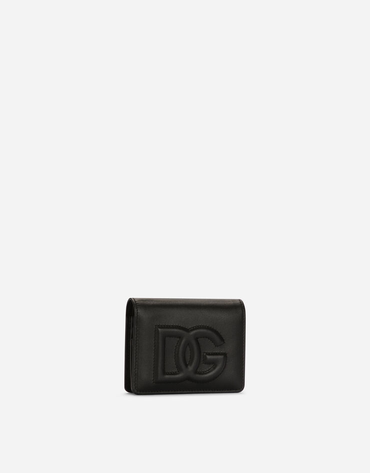 Dolce & Gabbana Portafoglio DG Logo in pelle di vitello Nero BI1211AG081