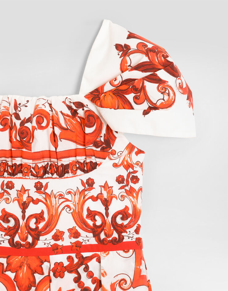 Dolce & Gabbana Majolica-print poplin dress Dolce & Gabbana Majolica-print poplin dress Multicolor L54DT6G7P4J