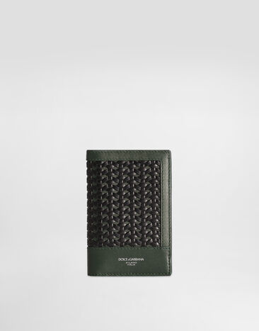 Dolce & Gabbana Eel skin card holder with laser weave Multicolor BP3323AN419