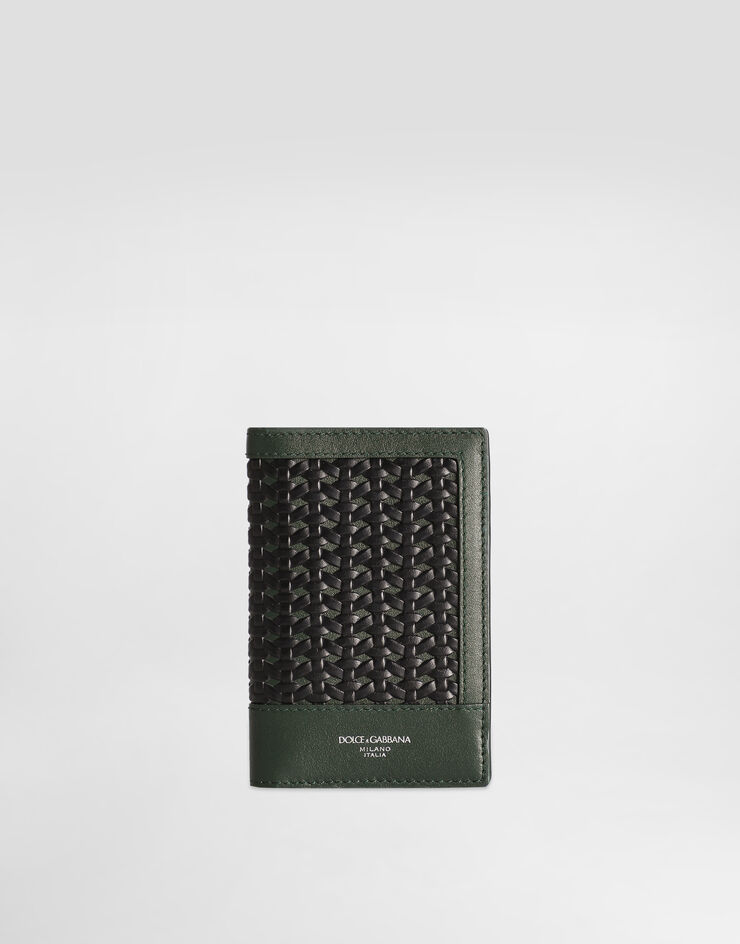 Dolce & Gabbana Eel skin card holder with laser weave Multicolor BP3323AN419
