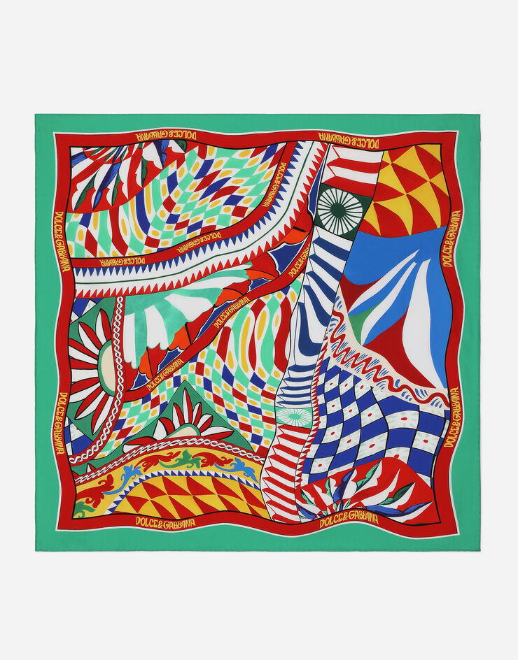 Dolce&Gabbana Carretto-print twill scarf (70x70) Multicolor FN092RGDBTR