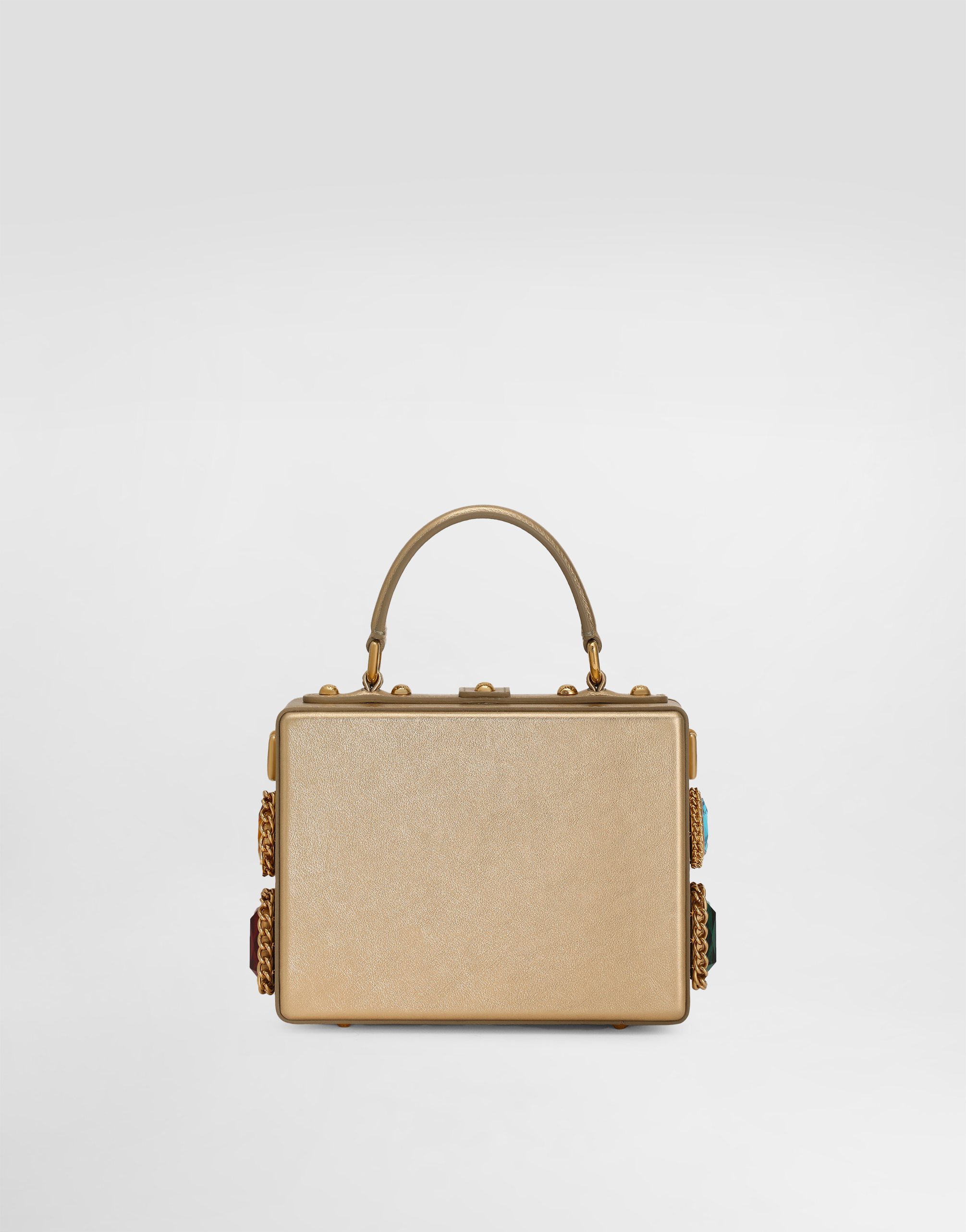 Dolce & Gabbana Dolce Box Handbag In Gold