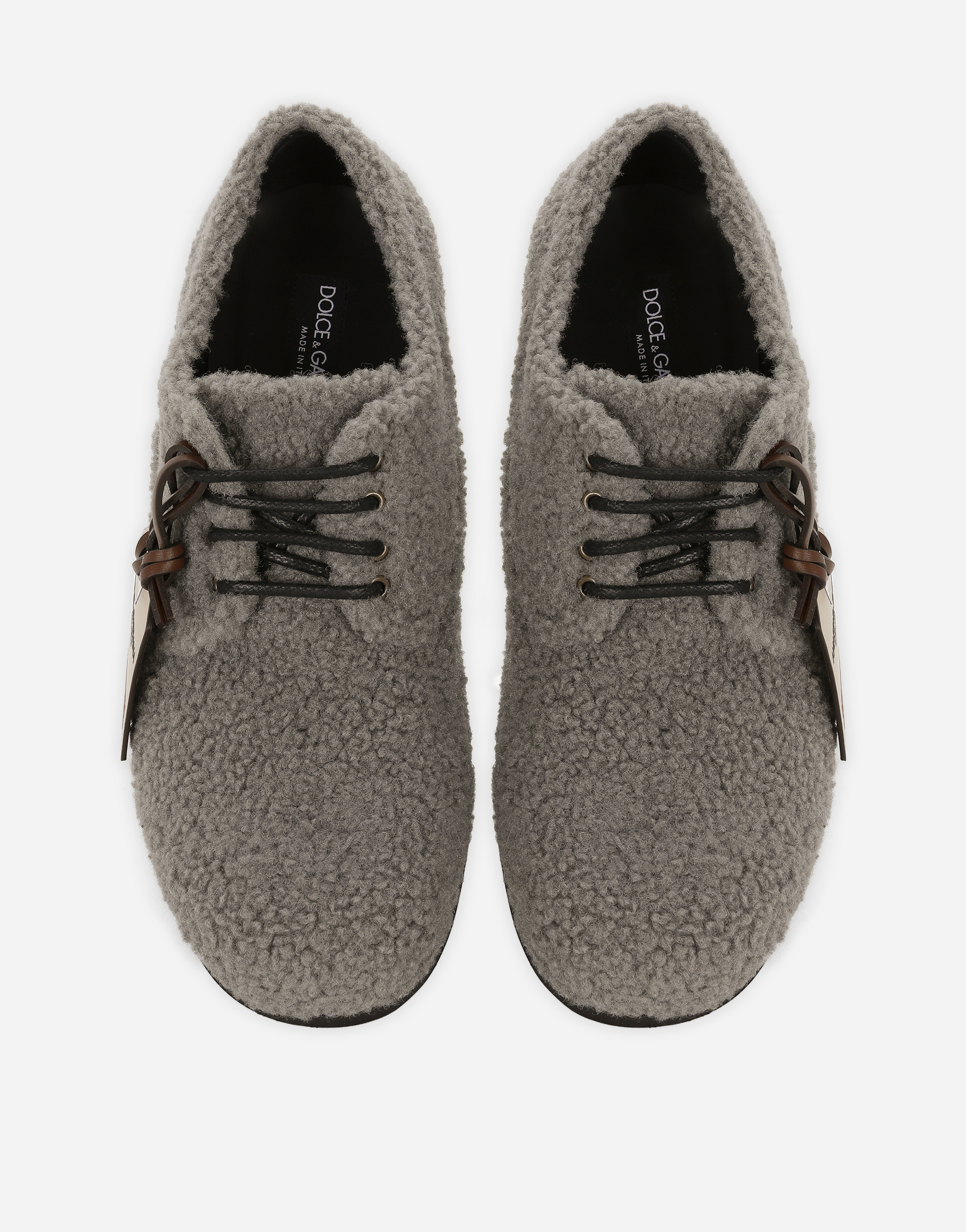 DOLCE & GABBANA FAUX FUR DERBY SHOES