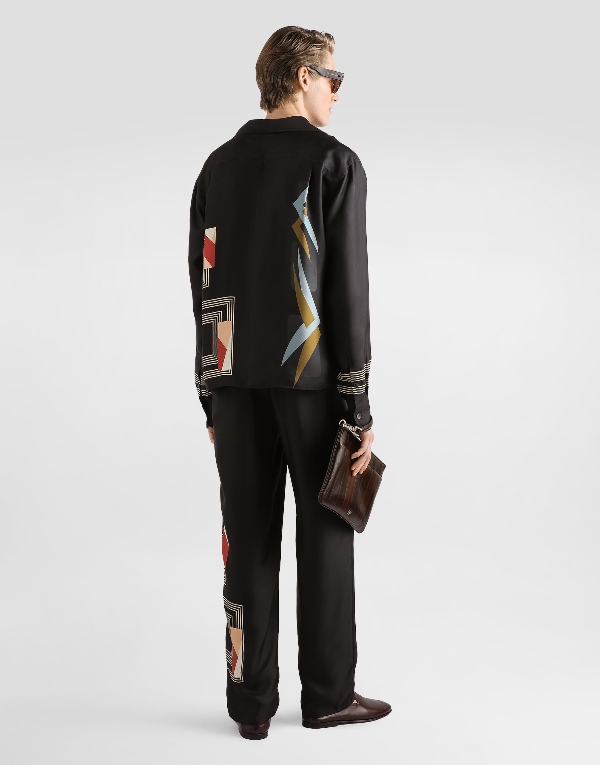 Dolce & Gabbana Geometric-print Twill Jogging Trousers - Hombre Pantalones Largos Y Cortos Multicolor 56 
