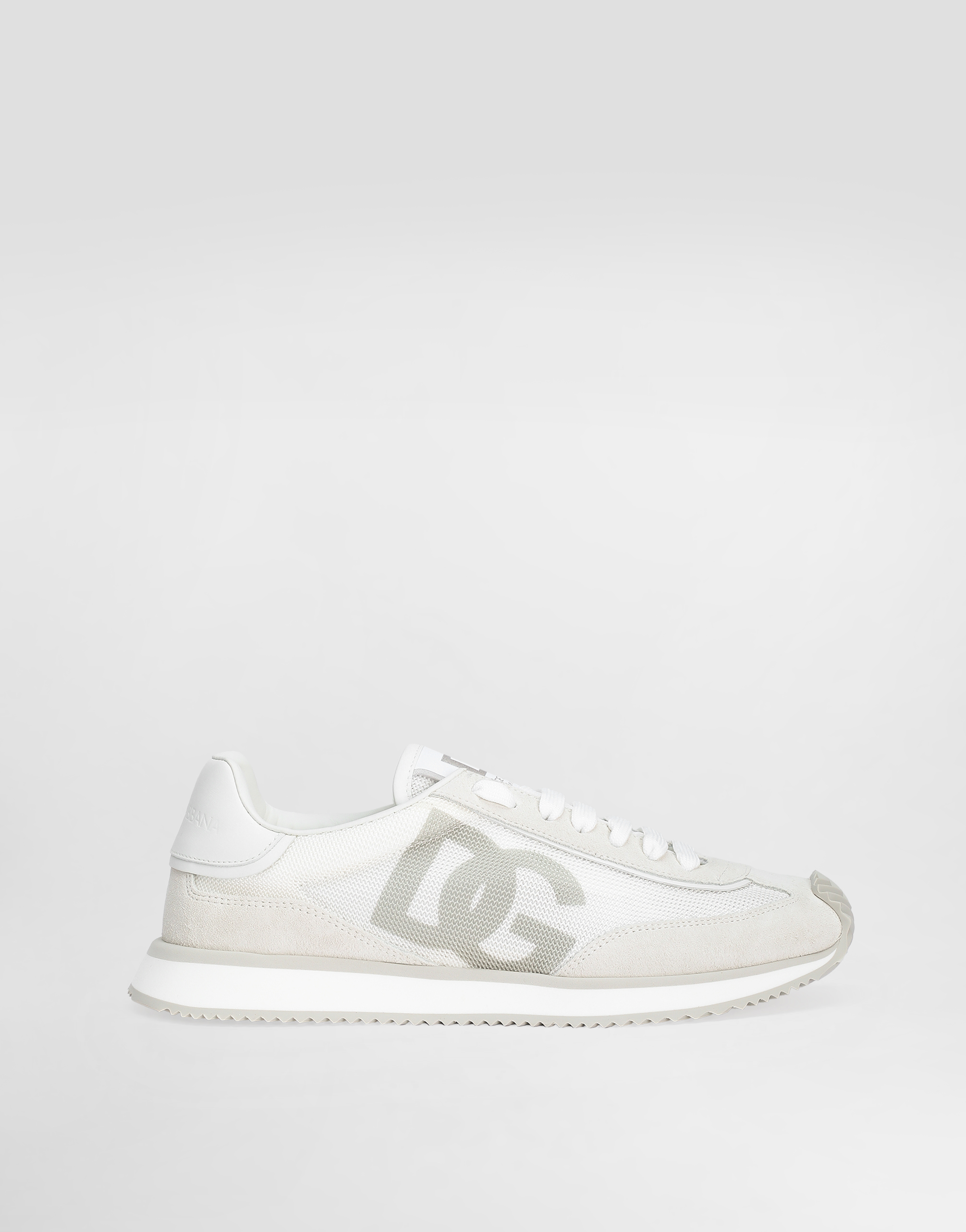 Dolce & Gabbana Mixed-material Dg Cushion Sneakers - Woman Sneakers White