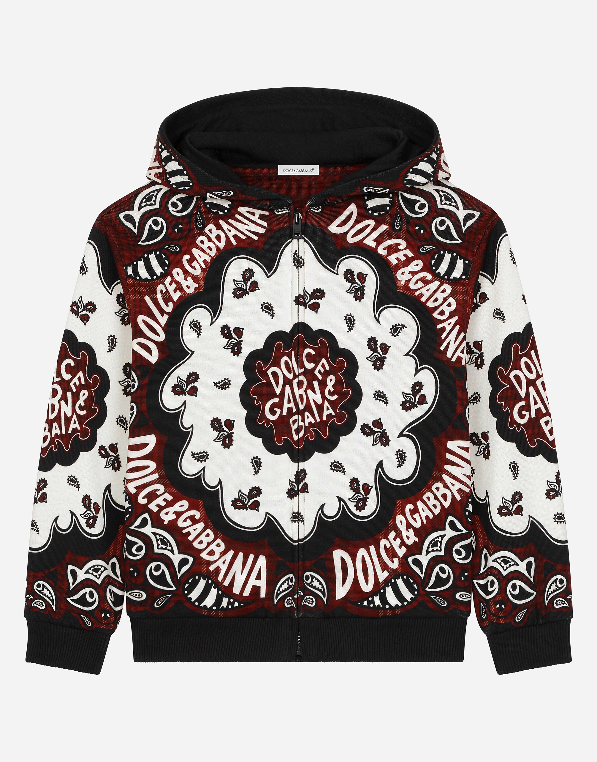 CAPPUCCIO CON ZIP in Print for Men | Dolce&Gabbana®